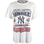 MLB (Tultex) - New York Yankees T-Shirt 1998 Large Vintage Retro Baseball
