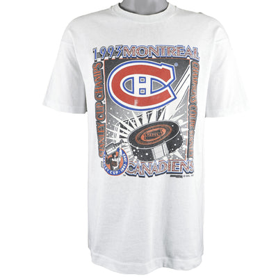NHL - Montreal Canadiens, Stanley Cup Champs Spell-Out T-Shirt 1993 Large