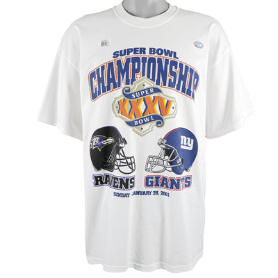 NFL (M&O) - Super Bowl XXXV, Ravens VS Giants Deadstock T-Shirt 2001 X-Large