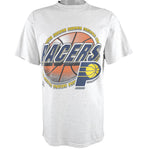 NBA (Logo 7)- Indiana Pacers T-Shirt 1990s Large Vintage Retro Basketball