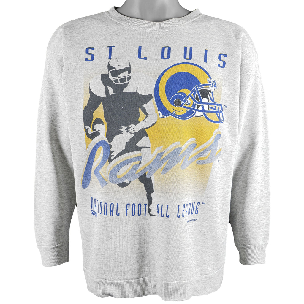 NFL (Tultex) - St. Louis Rams Crew Neck Sweatshirt 1995 Large Vintage Retro Football