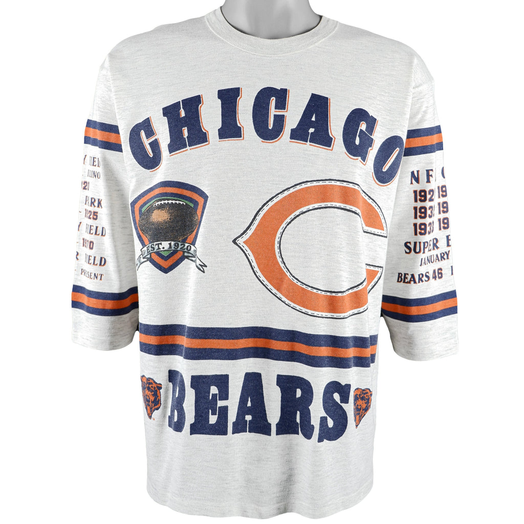 NFL (Long Gone) - Chicago Bears Spell-Out Football Jersey 1990s Large Vintage Retro Football