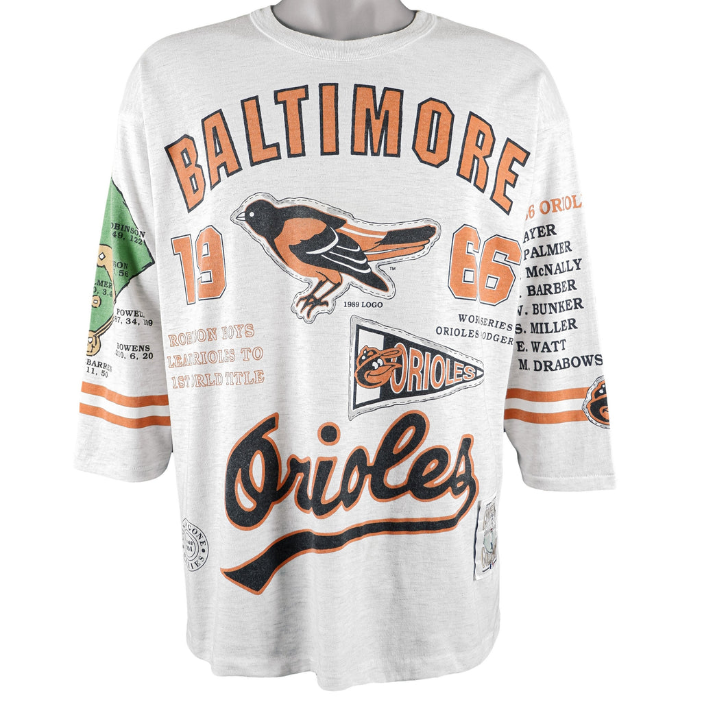 MLB (Long Gone) - Baltimore Orioles, World Champion 1966 Spell-Out Jersey 1990s X-Large Vintage Retro Baseball