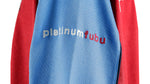 FUBU - Red With Blue Rudy Spell-Out Long Sleeved Shirt 1990s XX-Large Vintage Retro