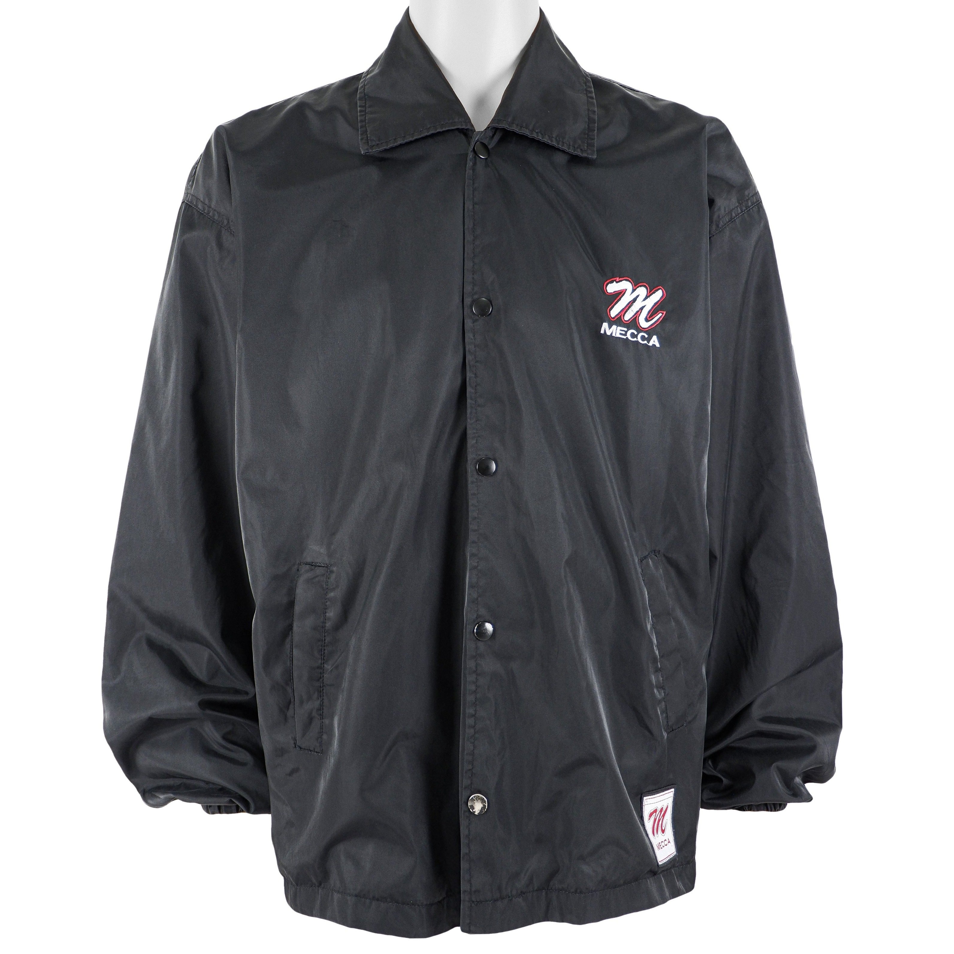 Vintage - Mecca USA Black Button-Up Jacket 1990s Large Vintage Retro