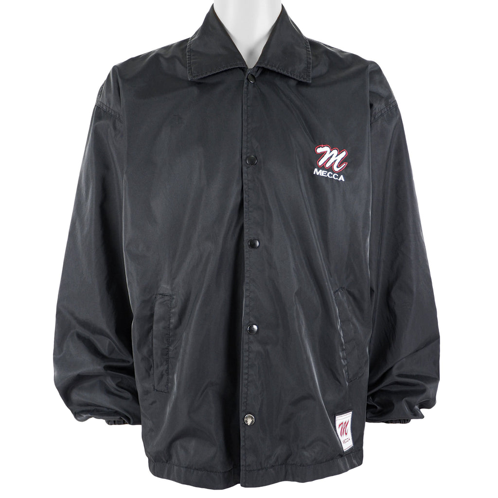 Vintage - Mecca USA Black Button-Up Jacket 1990s Large Vintage Retro
