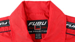 FUBU - Red Taped Logo Button-Up Jacket 1990s Large Vintage Retro