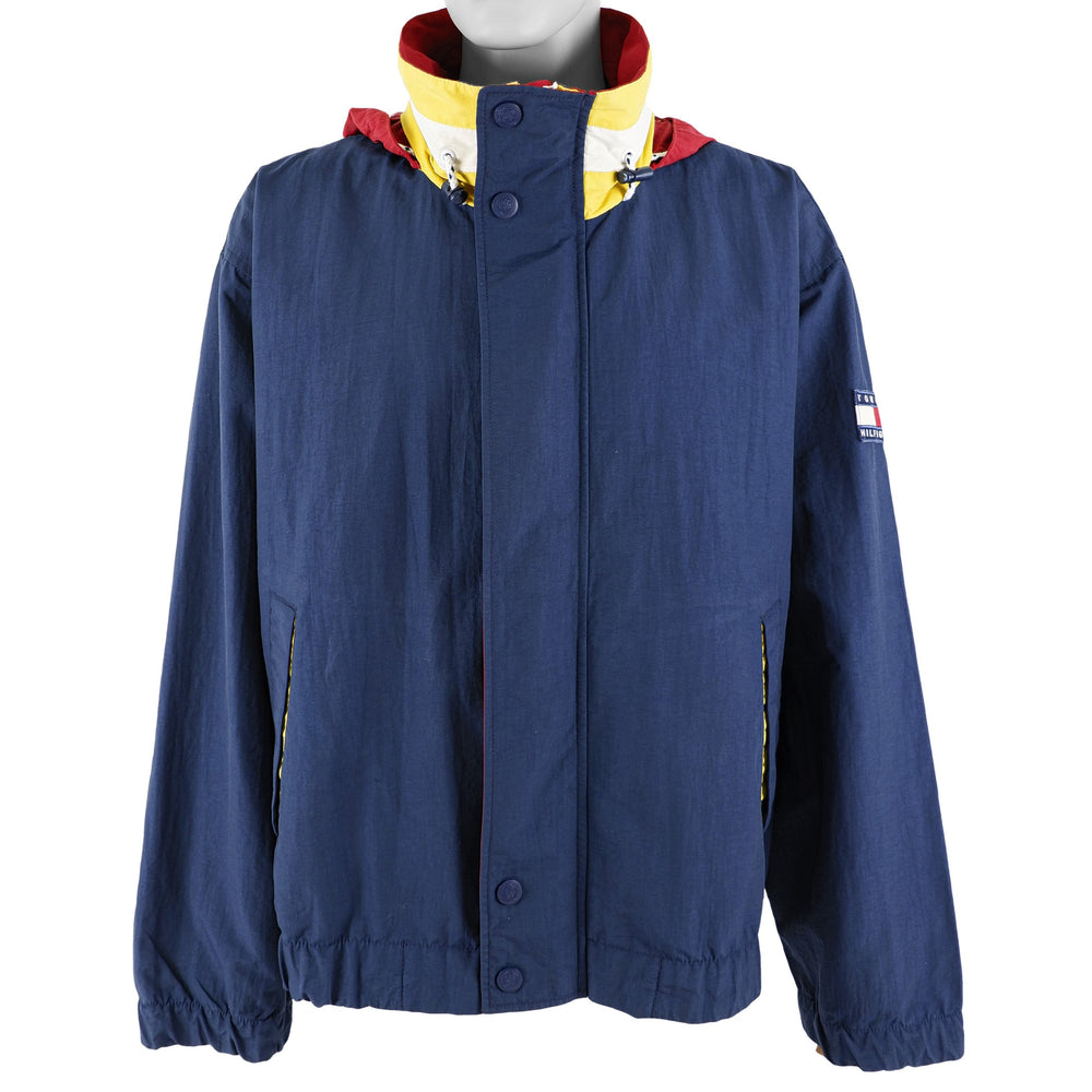Tommy Hilfiger - Blue Harrington-Style Jacket X-Large Vintage Retro