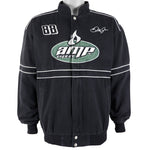 NASCAR (Winners Circle) - Black Dale Earnhardt Jr. Spell-Out Jacket 1990s Large Vintage Retro