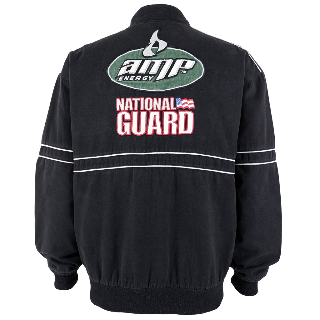 NASCAR (Winners Circle) - Black Dale Earnhardt Jr. Spell-Out Jacket 1990s Large Vintage Retro