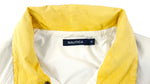 Nautica - White with Blue Spell-Out Jacket 1990s Medium Vintage Retro