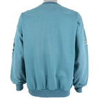 Adidas - Blue Spell-Out Crew Neck Sweatshirt 1990s Medium Vintage REtro