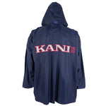 Karl Kani - Blue Big Spell-Out Taped Logo Hooded Windbreaker 1990s X-Large