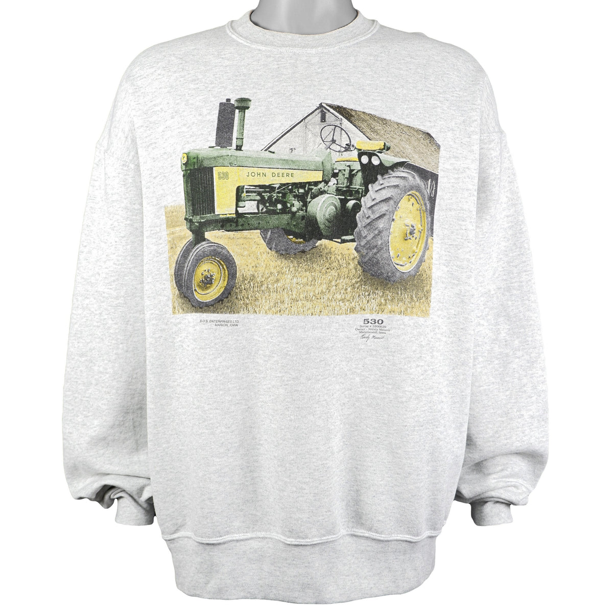 Vintage - John Deere 530 Crew Neck Sweatshirt 1990s X-Large Vintage Retro