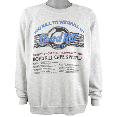 Vintage - Road Kill Cafe Crew Neck Sweatshirt 1990s Large