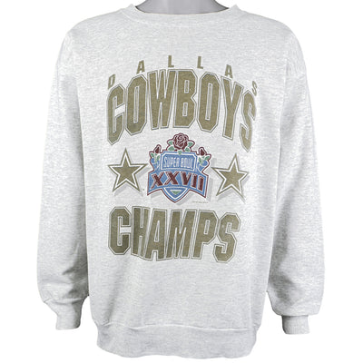 NFL (Tultex) - Dallas Cowboys, Super Bowl XXVII Champions Sweatshirt 1993 Large