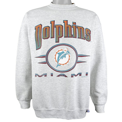 NFL (Logo 7) - Miami Dolphins Spell-Out Sweatshirt 1993 X-Large