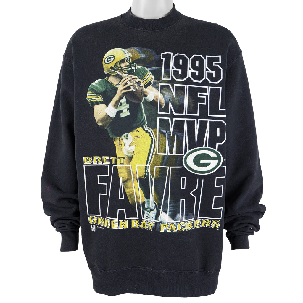 NFL (Salem) - Packers Brett Favre, MVP Sweatshirt 1995 X-Large Vintage Retro Football