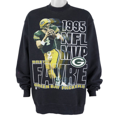 NFL (Salem) - Green Bay Packers Brett Favre, MVP Crew Neck Sweatshirt 1995 X-Large