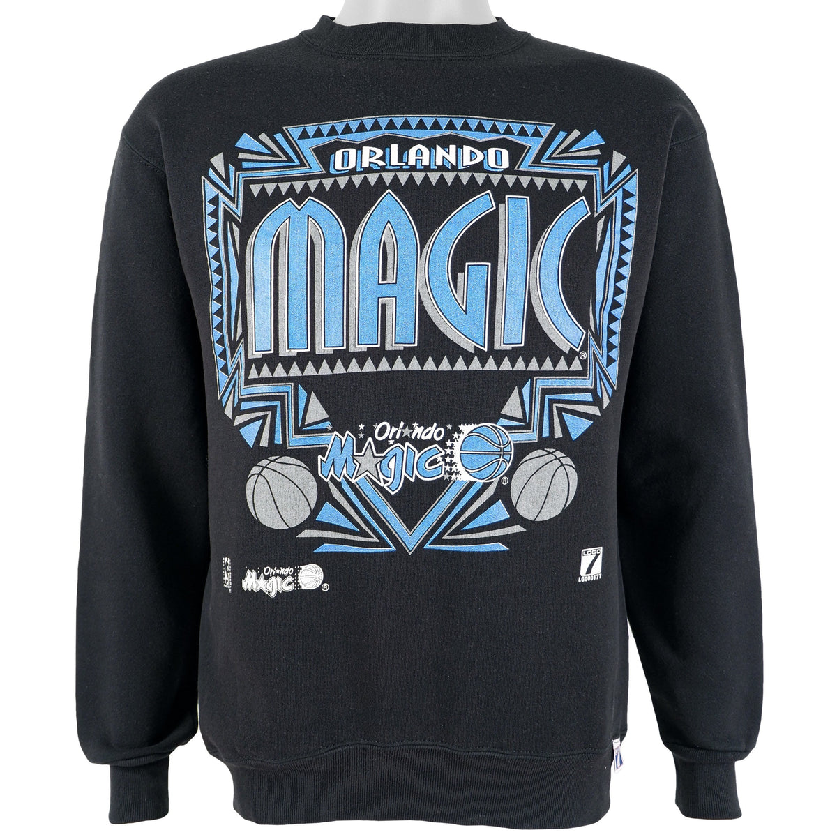 NBA (Logo 7) - Orlando Magic Spell-Out Sweatshirt 1990s Medium Vintage Retro Basketball