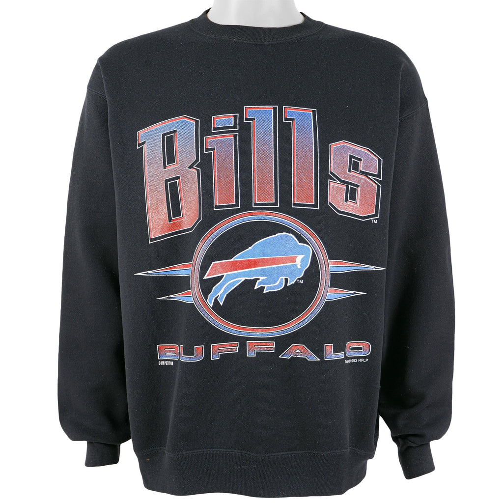 NFL (Competitor) - Buffalo Bills Crew Neck Sweatshirt 1993 Large Vintage Retro Football