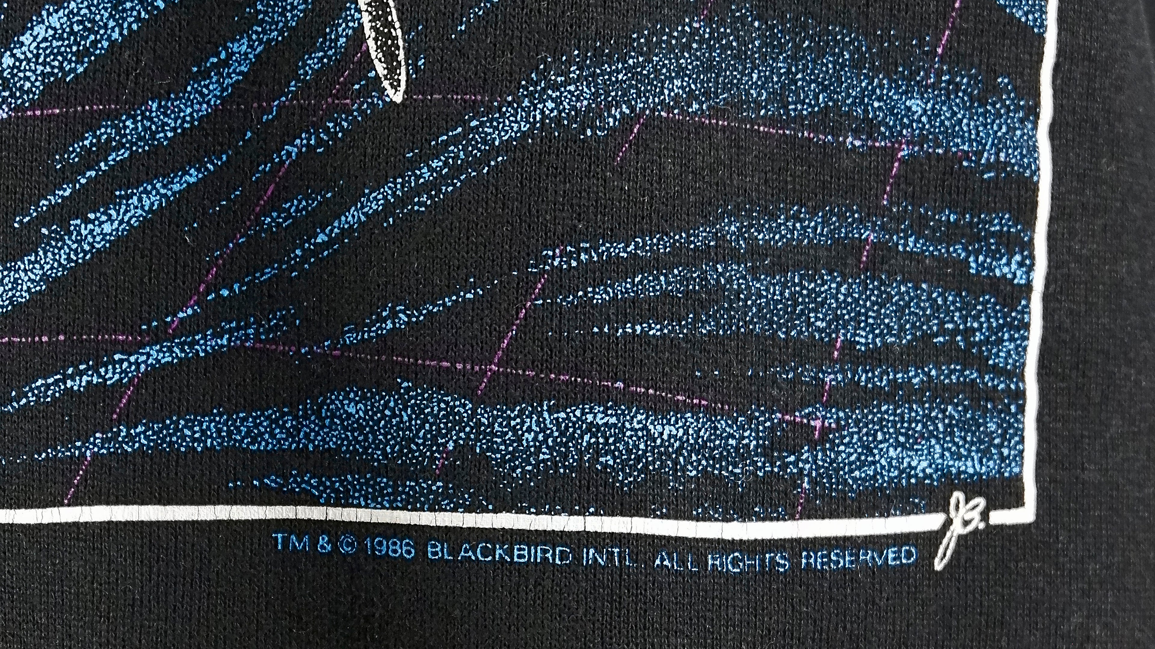 Vintage Blackbird - Astronaut & USA Space Shuttle Crew Neck Sweatshirt 1986 Medium