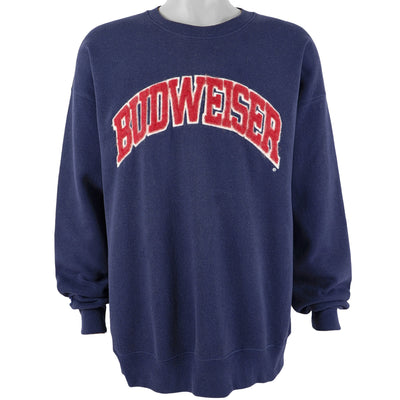 Budweiser (Jansport) - Spell Out Crew Neck Sweatshirt 1990s X-Large