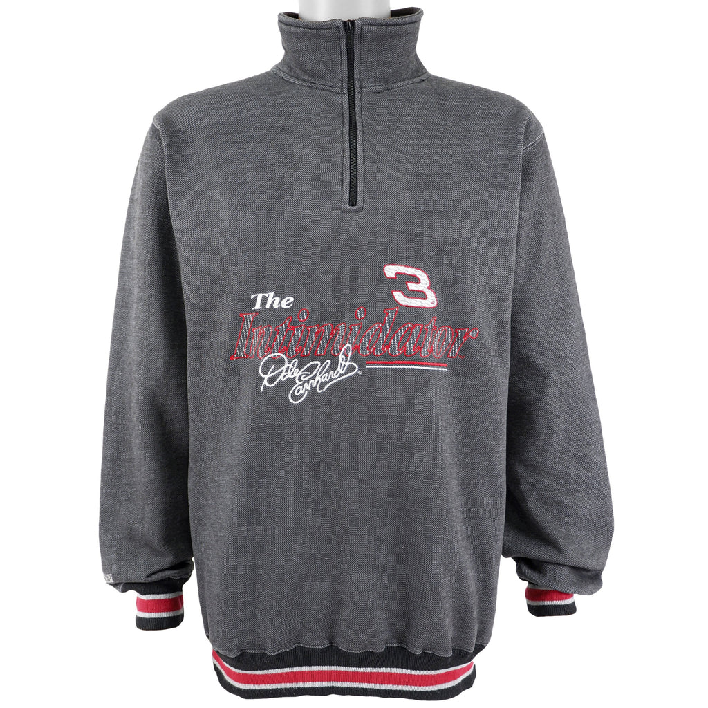 NASCAR (Chase) - Dale Earnhardt, the Intimidator 1/4 Zip Sweatshirt 1990s Large Vintage Retro 