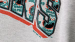NFL (Jerzees) - Miami Dolphins Spell-Out Crew Neck Sweatshirt 1992 X-Large Vintage Retro Football