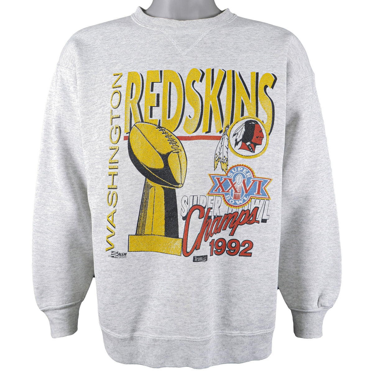 NFL (Hanes) - Washington Redskins Crew Neck Sweatshirt 1992 Medium Vintage Retro Football