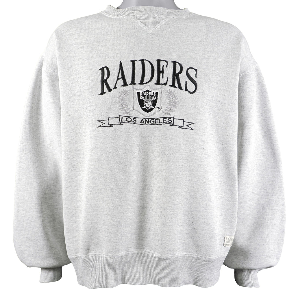 NFL (Logo 7) - Los Angeles Raiders Big Logo Sweatshirt 1990s X-Large