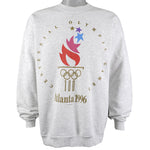  Vintage (Hanes) - Grey Atlanta Olympic Crew Neck Sweatshirt 1996 X-Large Vintage Retro