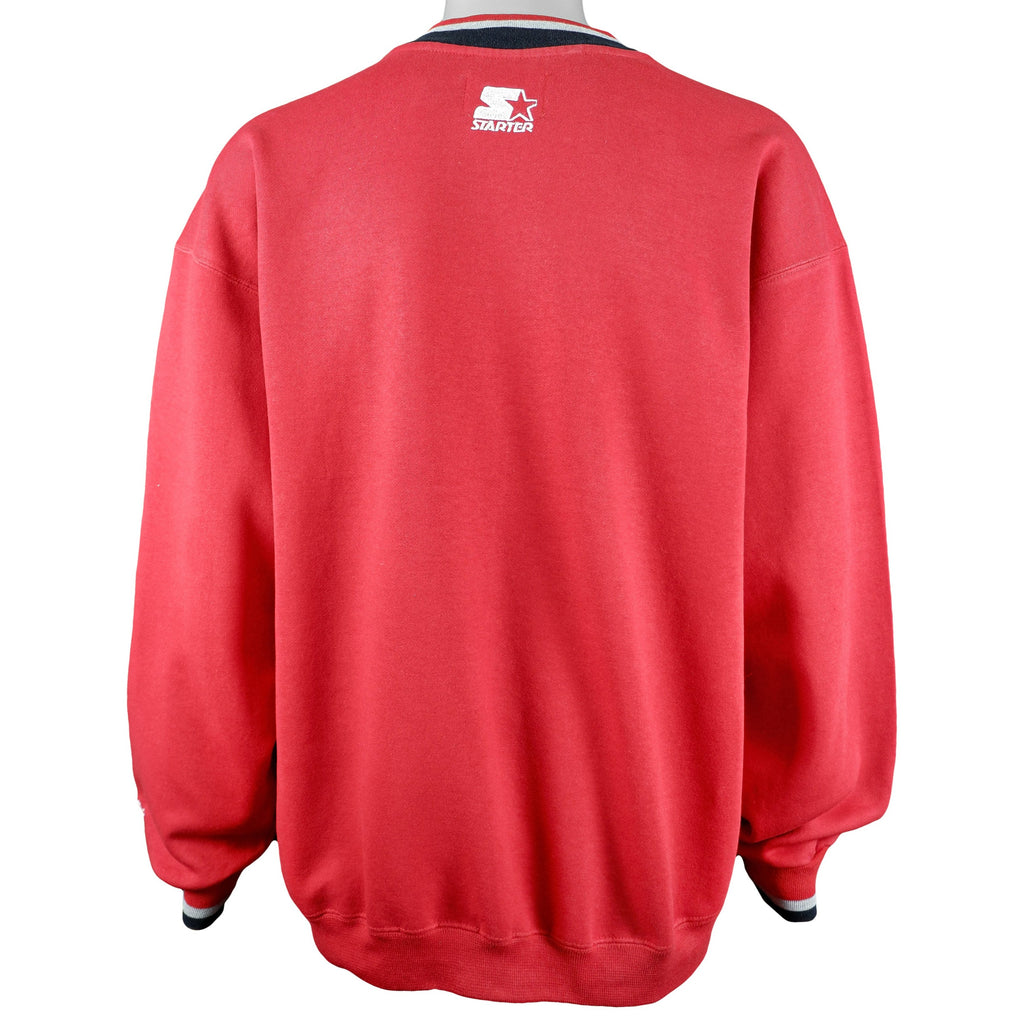 Starter - Detroit Redwings Spell-Out Sweatshirt 1990s X-Large Vintage Retro Hockey