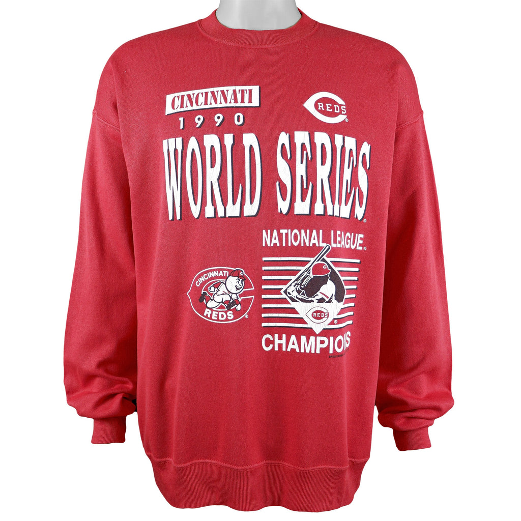 MLB - Cincinnati Reds World Series Champion Sweatshirt 1990 X-Large Vintage Retro Baseball
