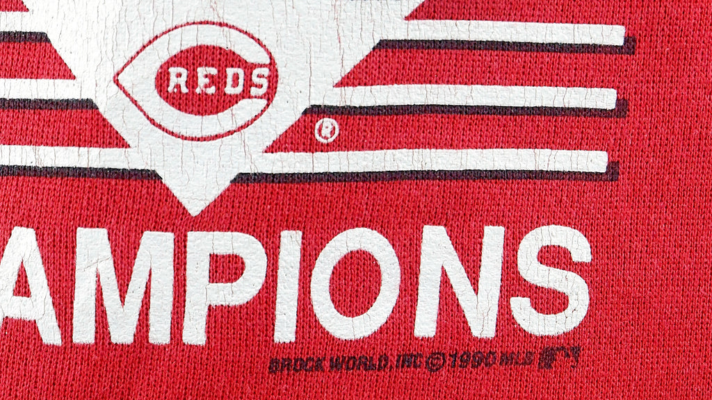MLB - Cincinnati Reds World Series Champion Sweatshirt 1990 X-Large Vintage Retro Baseball