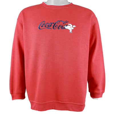 Vintage - Coca-Cola Embroidered Crew Neck Sweatshirt 1990s Large