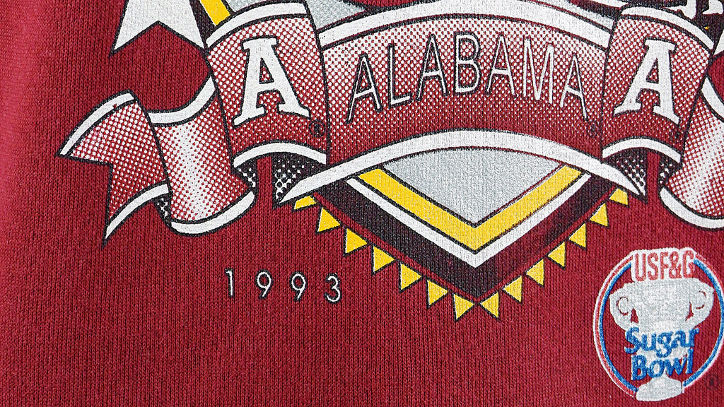 NCAA (Tultex) - Alabama Crimson Tide Sugar Bowl Sweatshirt 1993 Large Vintage Retro
