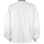 Guess - White Spell-Out Crew Neck Sweatshirt 1997 Large Vintage Retro