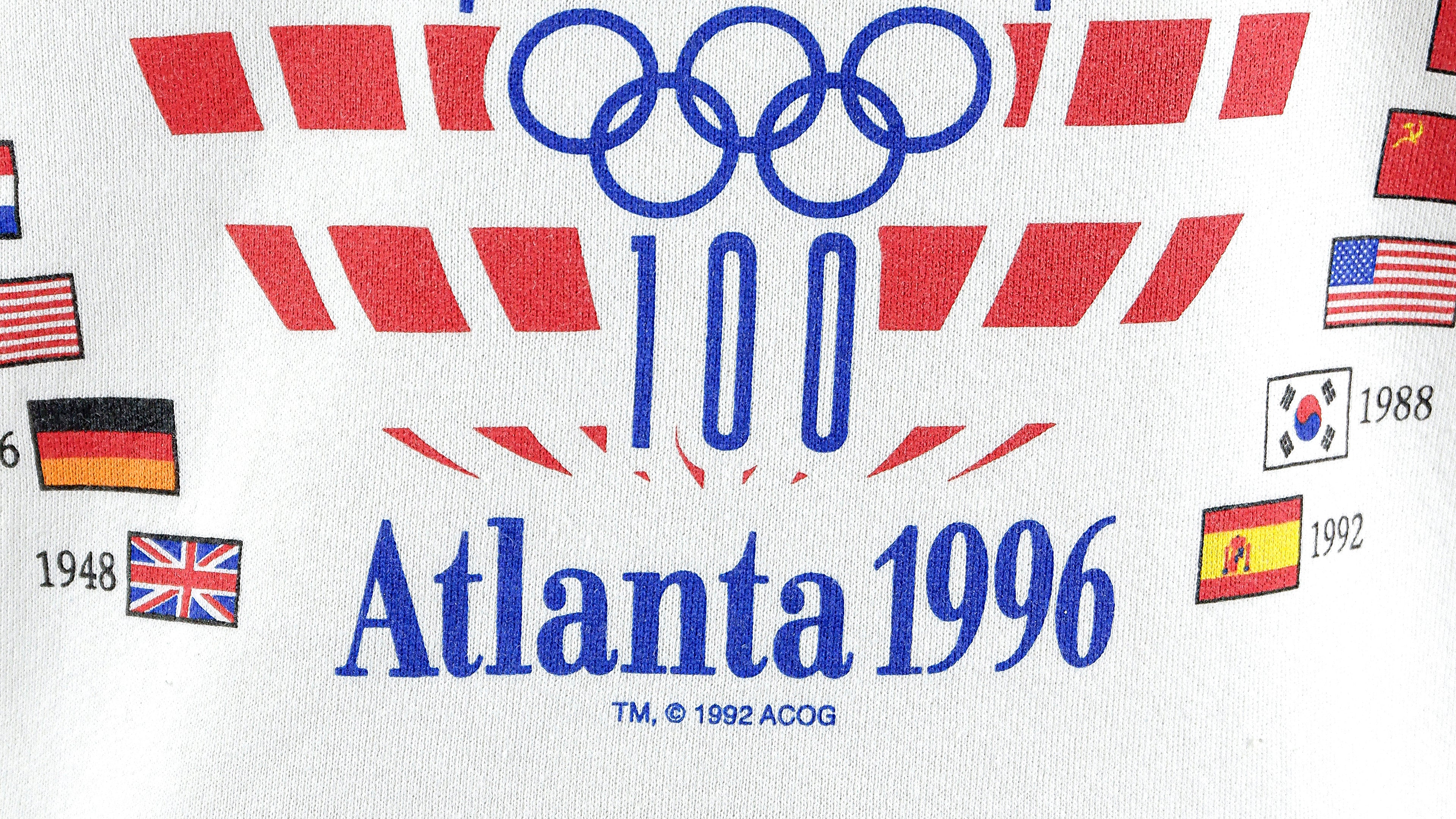 Vintage (Hanes) - Olympic summer Games Spell-Out Crew Neck Sweatshirt 1996 Large Vintage Retro