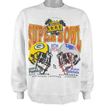 NFL (YUE) - Super Bowl Packers VS Patriots Crew Neck Sweatshirt 1997 Large Vintage Retro Football