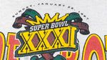 NFL (YUE) - Super Bowl Packers VS Patriots Crew Neck Sweatshirt 1997 Large Vintage Retro Football