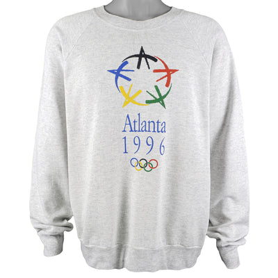 Vintage (Oneita) - Grey Atlanta 1996 Olympics Crew Neck Sweatshirt 1996 X-Large