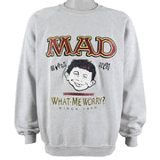 Vintage (Mad) - MAD - Alfred E. Neuman Crew Neck Sweatshirt 1990s Large Vintage Retro