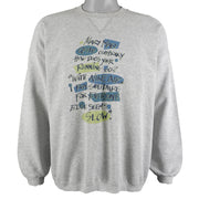 Nike - Grey Just Do It, Mary Spell-Out Crew Neck Sweatshirt 1990s Medium Vintage Retro