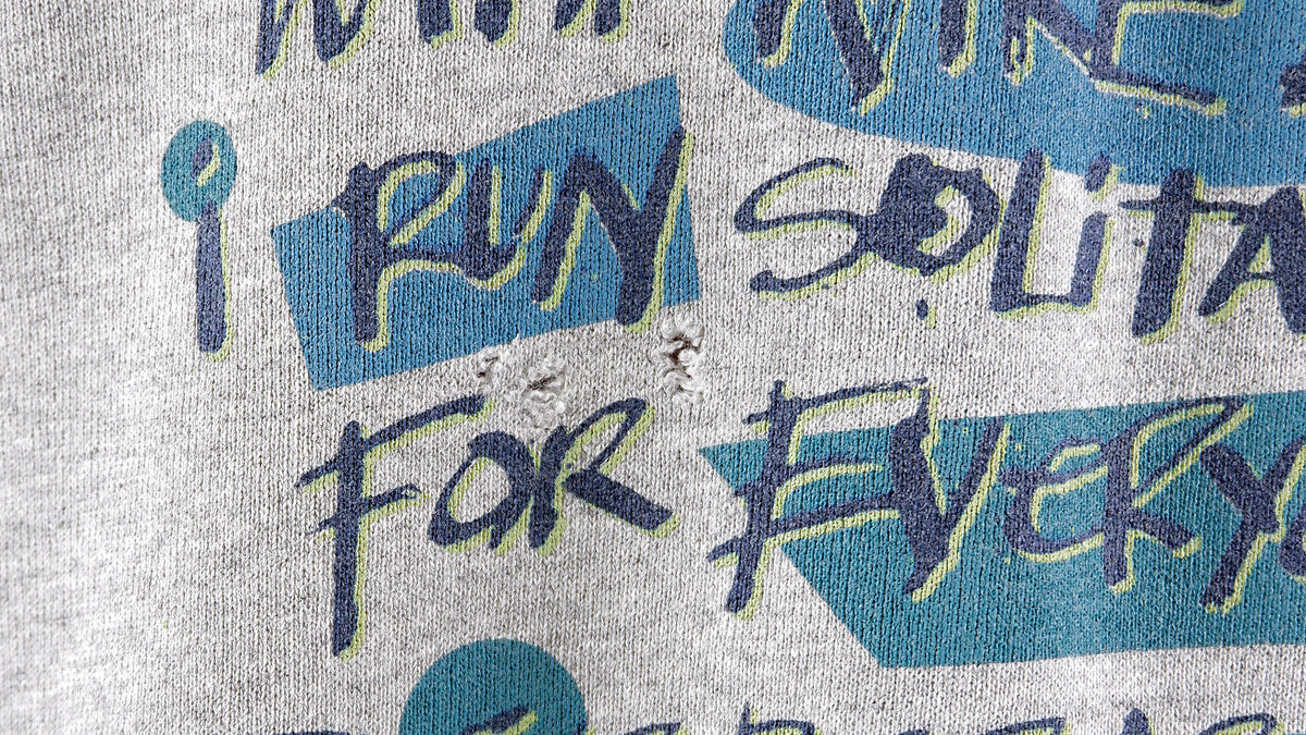 Nike - Grey Just Do It, Mary Spell-Out Crew Neck Sweatshirt 1990s Medium Vintage Retro
