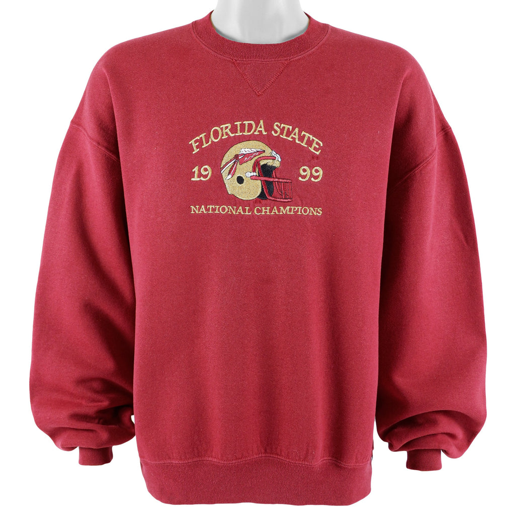 NCAA (Russell Athletic) - Florida State Seminoles Crew Neck Sweatshirt 1999 X-Large Vintage Retro Football College