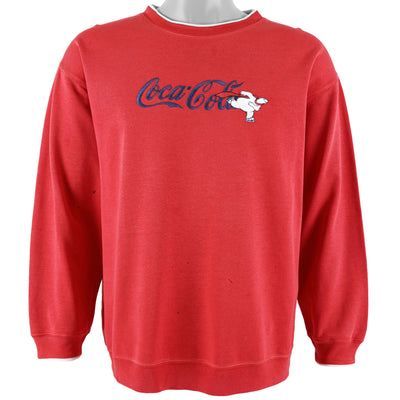 Vintage - Coca-Cola Embroidered Crew Neck Sweatshirt 1990s Large