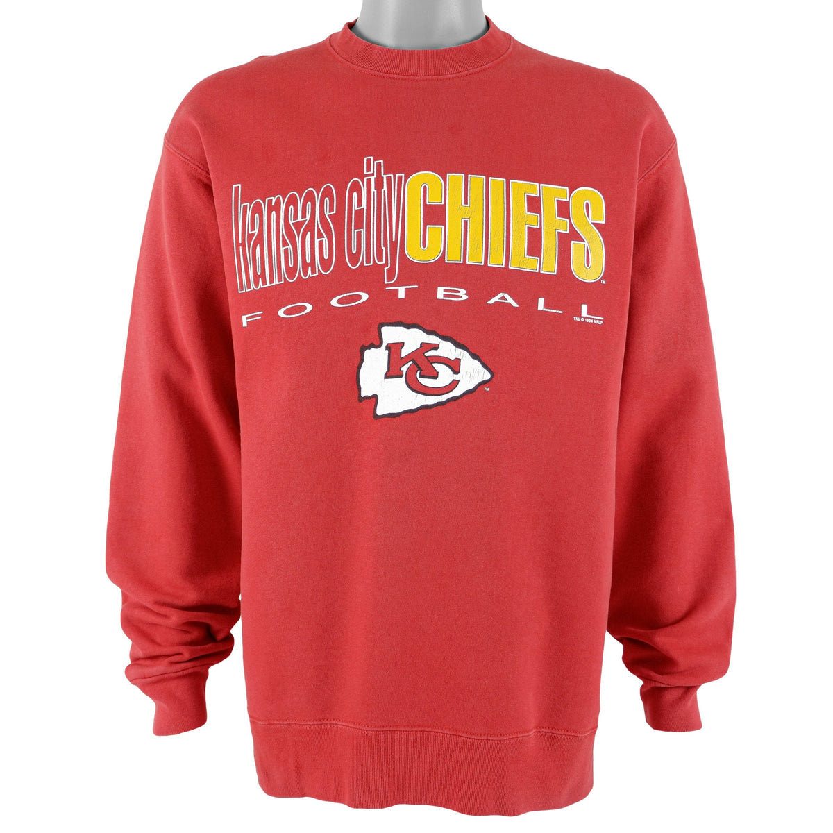 NFL (Salem) - Kansas City Chiefs Crew Neck Sweatshirt 1994 Large Vintage Retro Football