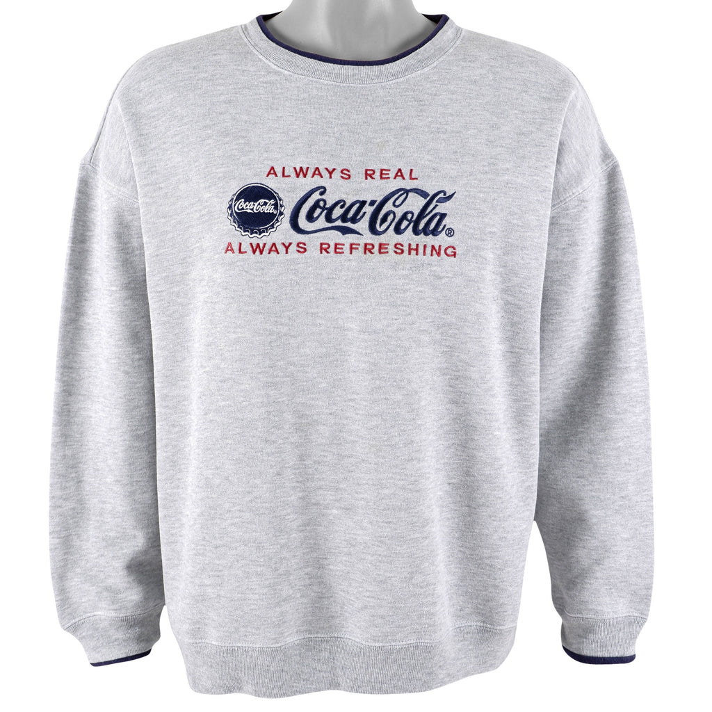 Vintage - Coca-Cola, Always Real Crew Neck Sweatshirt 1990s Large Vintage Retro