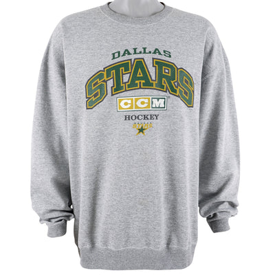 NHL (CCM) - Dallas Stars Crew Neck Sweatshirt 1990s X-Large